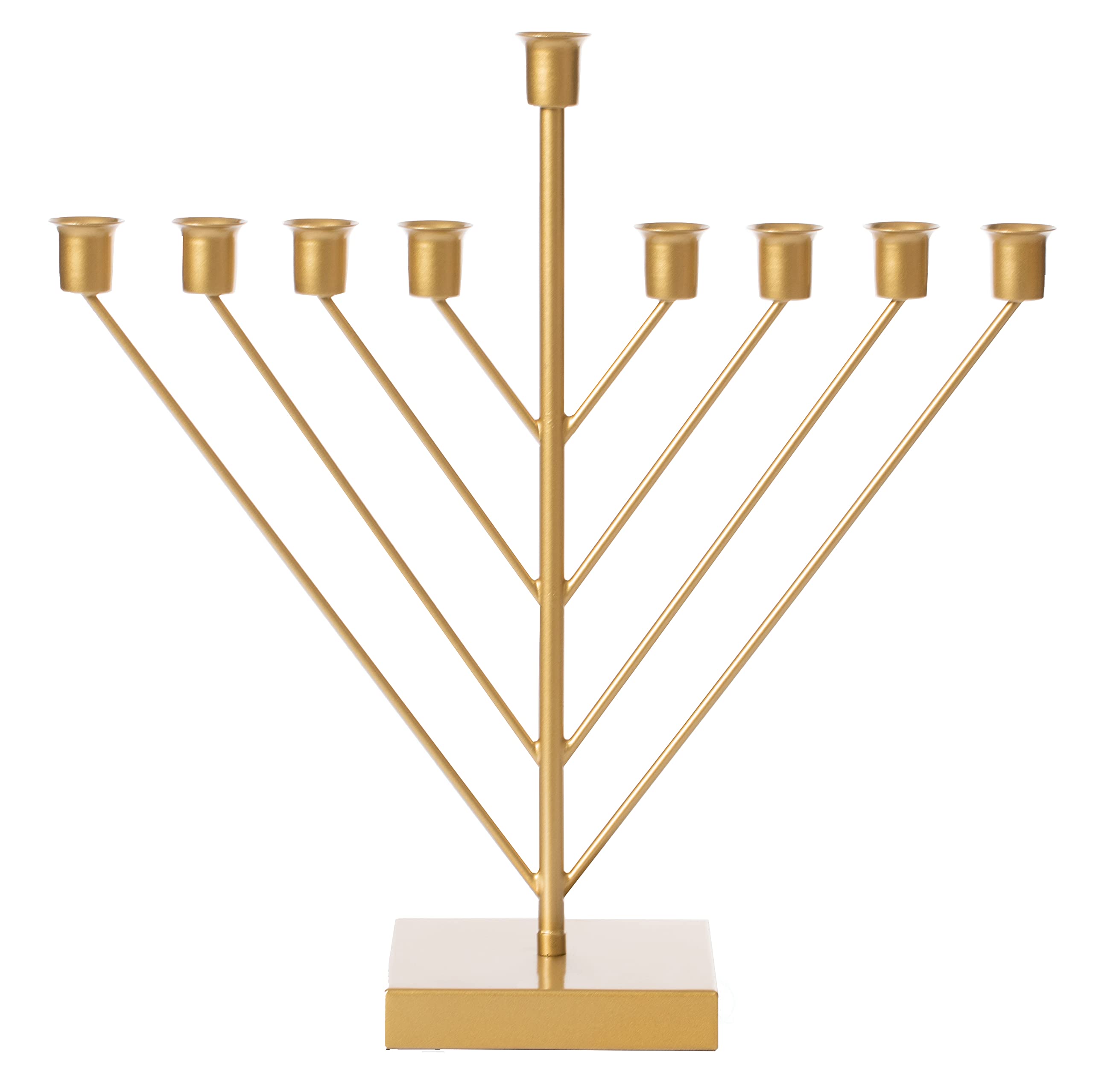 Nine Branch Electric Chabad Judaica Chanukah Menorah with LED Candle Design