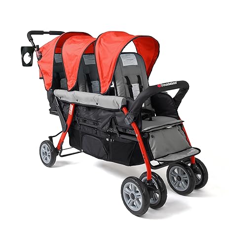Foundations Compass 3 Seat Stroller | Triple Stroller for Infant and 2 Toddlers