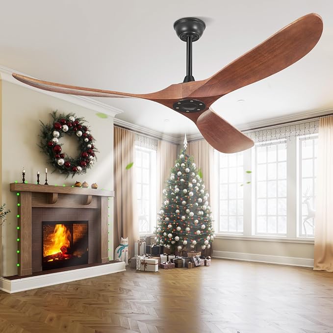 60 Inch Ceiling Fans Without Lights, 60" Outdoor Ceiling Fan No Light with Remote Control