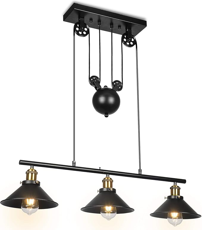 Modern Kitchen Island Light Pendant Chandelier 6-Light Ceiling Light Industrial Pendant Lighting