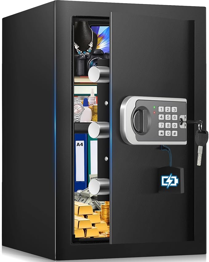 4.3 Cuft Large Fireproof Safe for Home, Safe Box Fireproof Waterproof