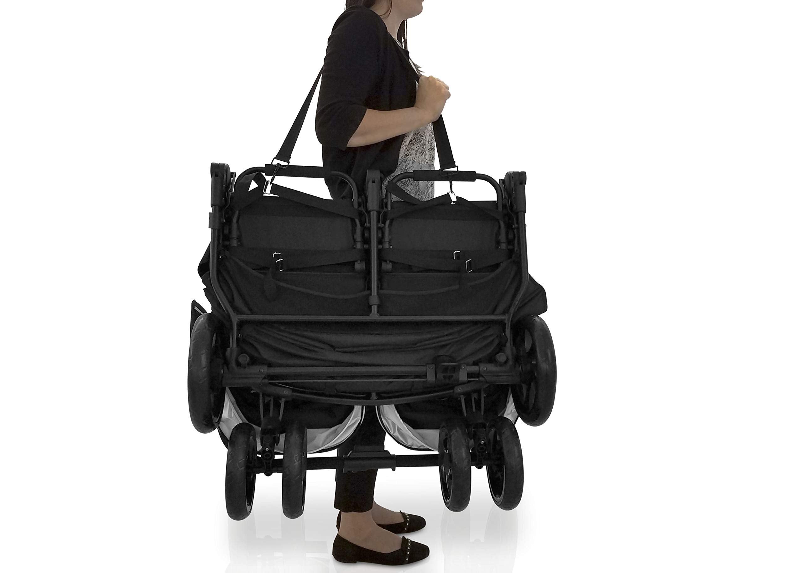 Ultralight Side x Side Double Stroller, Midnight