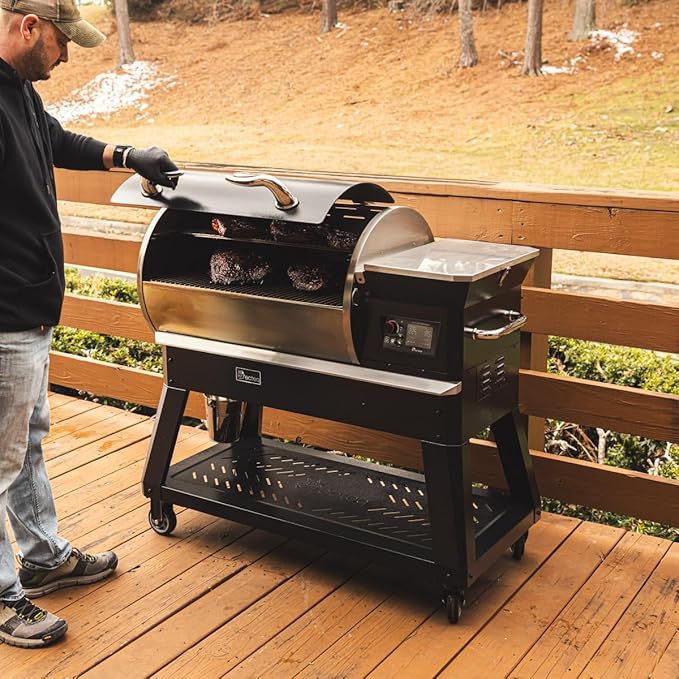 Pellet Smoker Grill Deck Boss 800, Electric Pellet Smoker, Outdoor Grills & Smokers