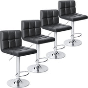 Bar Stools Modern PU Leather Adjustable Swivel Barstools