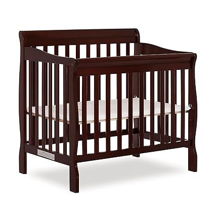 Aden 4-in-1 Convertible Mini Crib In Grey, Greenguard Gold Certified, Non-Toxic Finishess