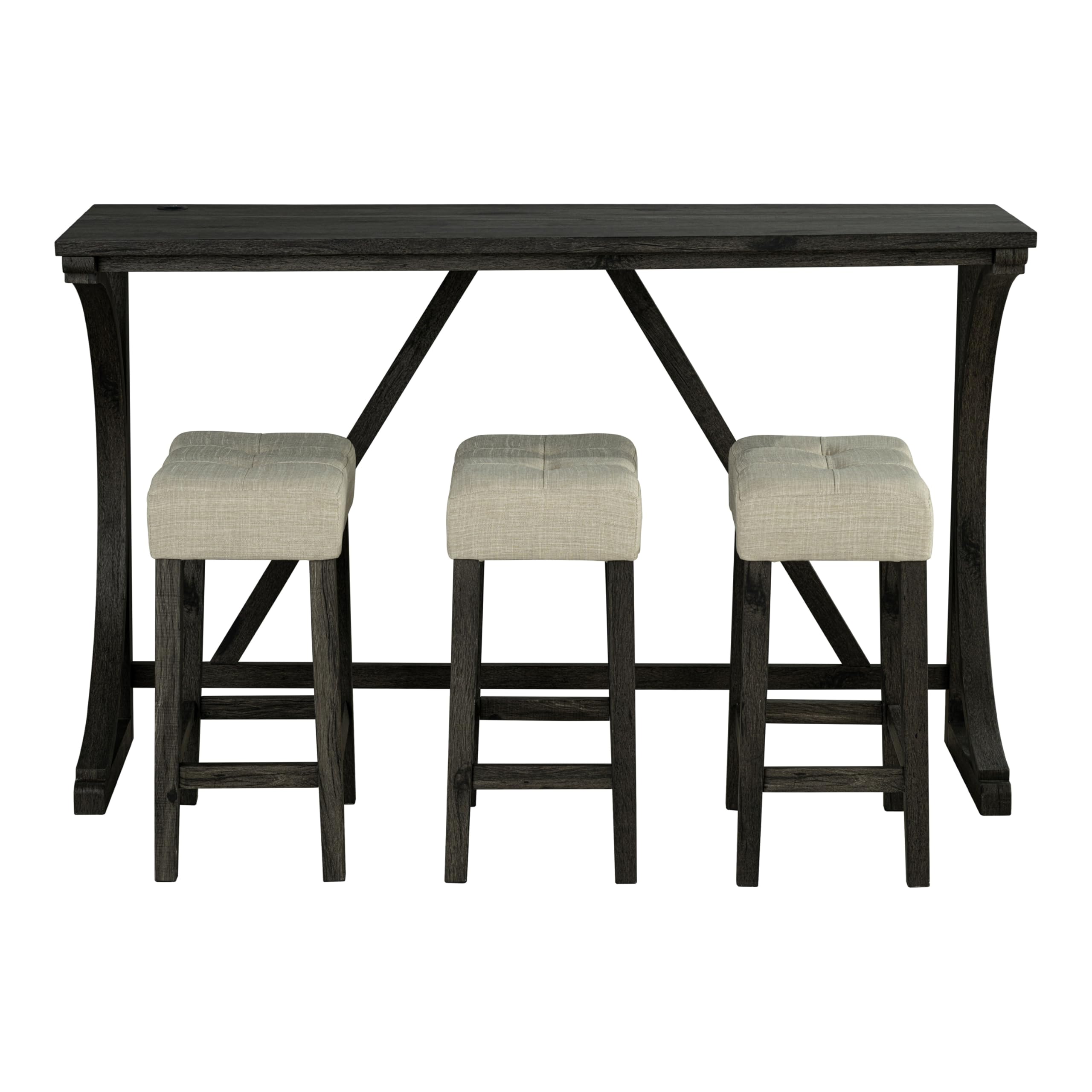 Dolisent Modern Polyester 59-inch 4-Piece Counter Height Dining Table Set