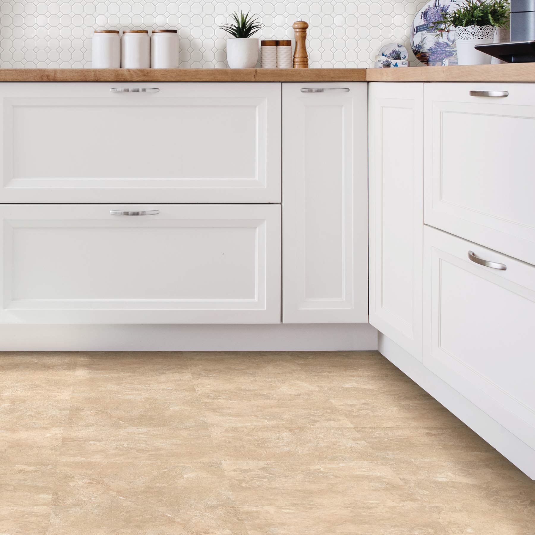 Canyon Peel & Stick Floor Tiles, Brown