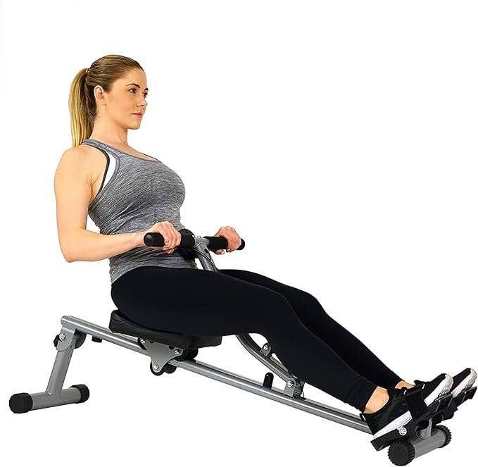 Smart Compact Adjustable Rowing Machine, 12 Levels Adjustable Resistance