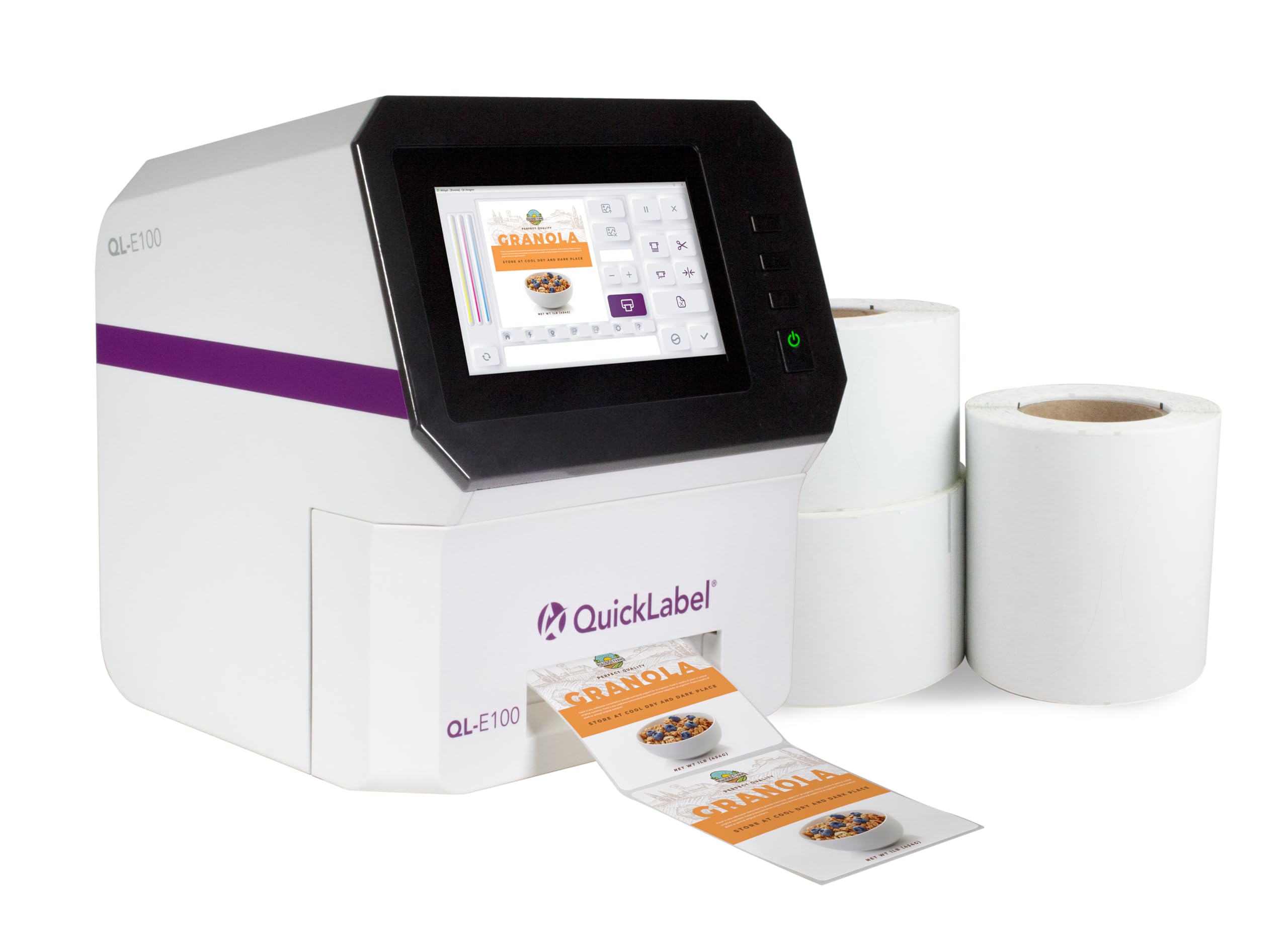 Label Printer, Built-in Touchscreen and Auto-Cutter. Free Design Software