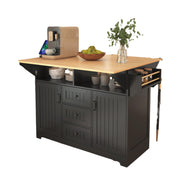 Kitchen Island Cart with 2 Drop Leaf, Mobile Kitchen Island with Storage Cabinet