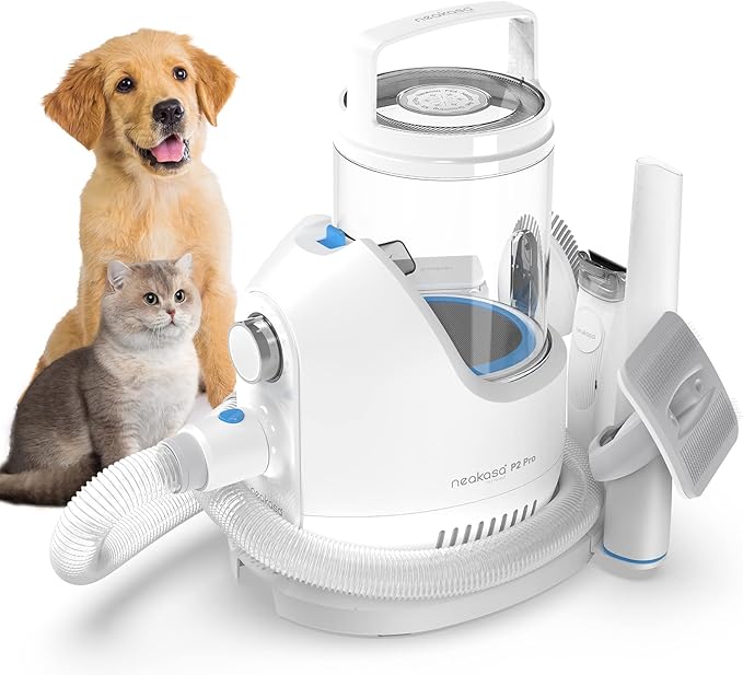 P1 Pro Pet Grooming Vacuum Suction 99% Pet Hair, Dog Grooming Kit