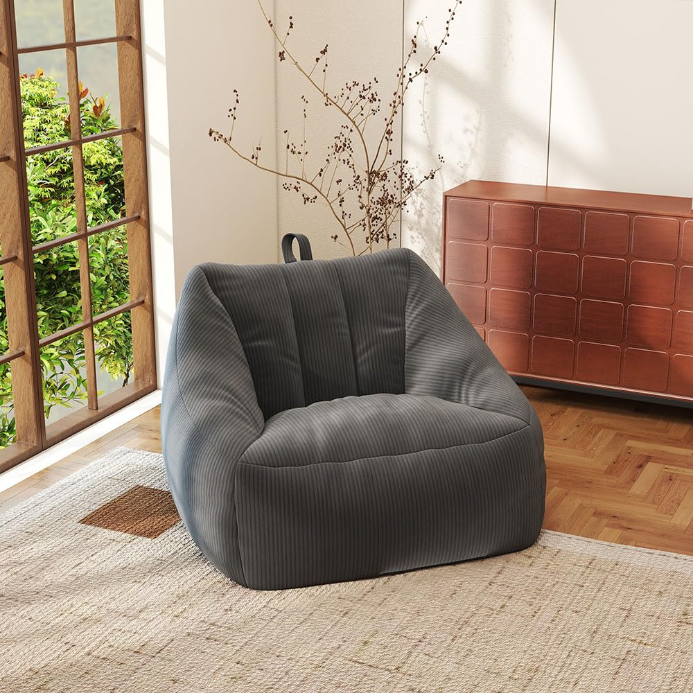 Bean Bags Chairs for Adults, Large Comfy Corduroy Beanbag Couch