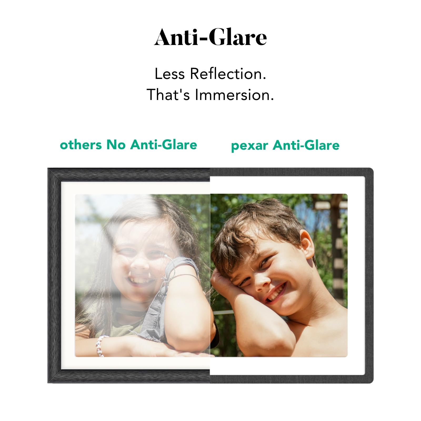 pexar by Lexar Digital Picture Frame, 2K Resolution Ultimate Clarity, 11'' Anti-Glare Touch Screen Stunning Under Lighting, WiFi Photo Frame 32GB for Home Decor, Gifting, Share Photos/Videos via APP