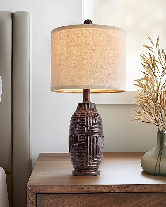 Table Lamps Set of 2 Farmhouse Lamps for Living Room Bedroom Boho Small