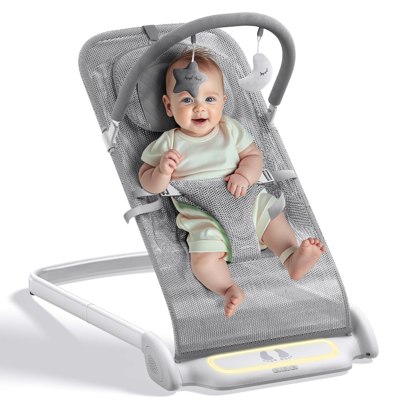 Baby Bouncer, Portable Baby Bouncer Seat for Babies 0-6 Months, Infant Bouncer Chair