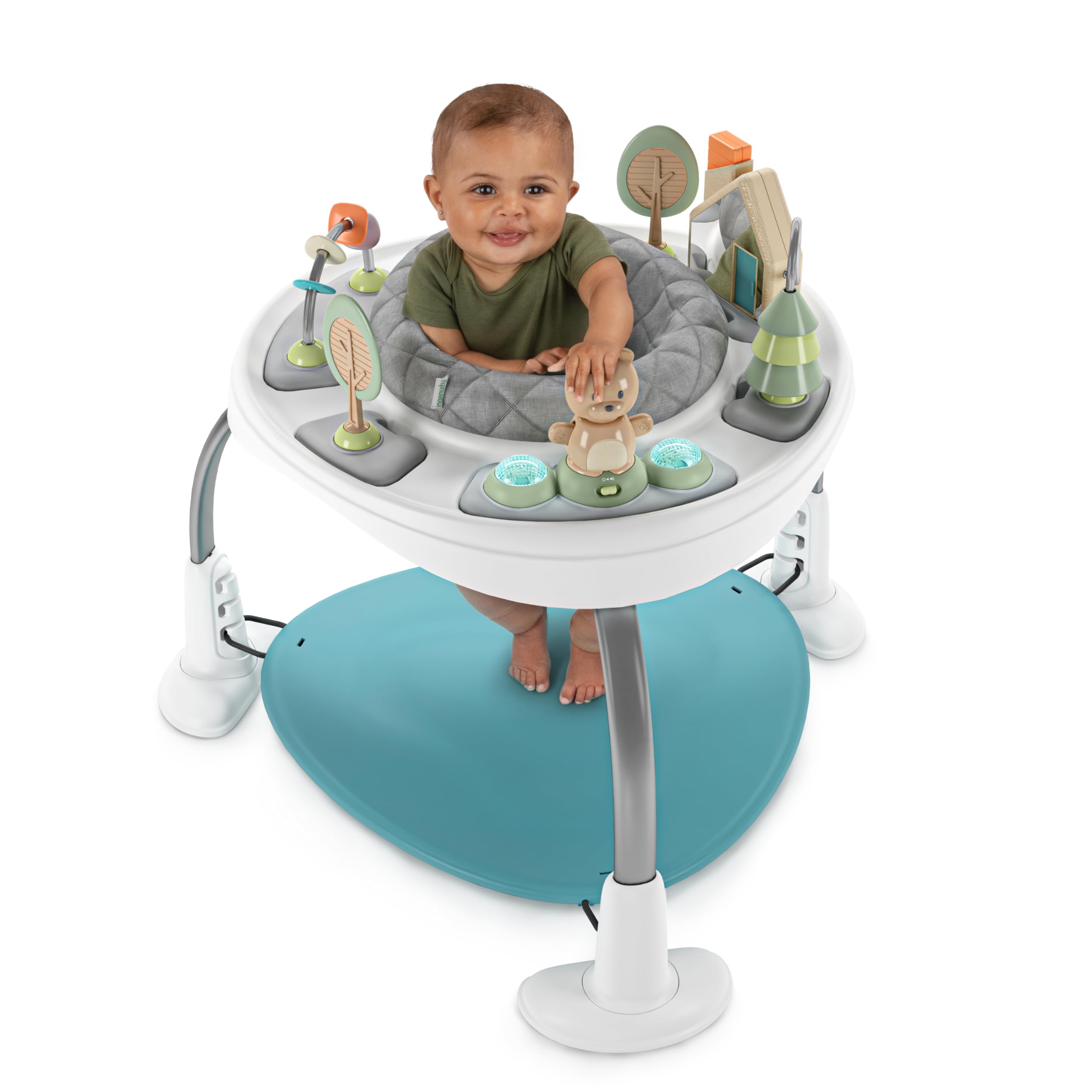 Spring & Sprout 2-in-1 Baby Activity Center Jumper and Table with Infant Toys