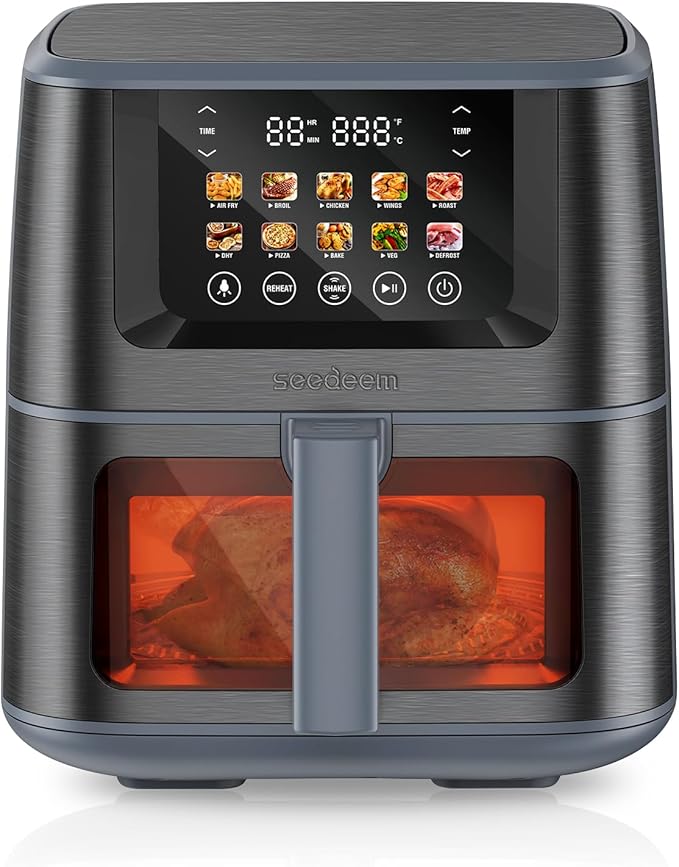 Max XL Air Fryer, 8 Quart, 10-in-1 Hot Air Fryer Oven with Color LCD Display Touchscreen