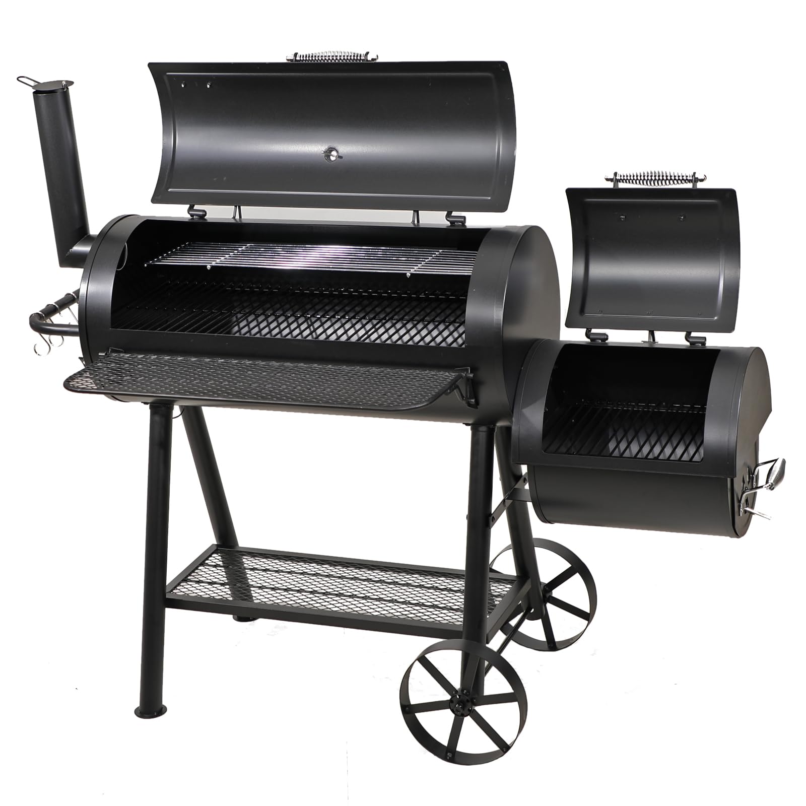 Offset Smoker Charcoal Grills with 37-Inch Cook Chamber