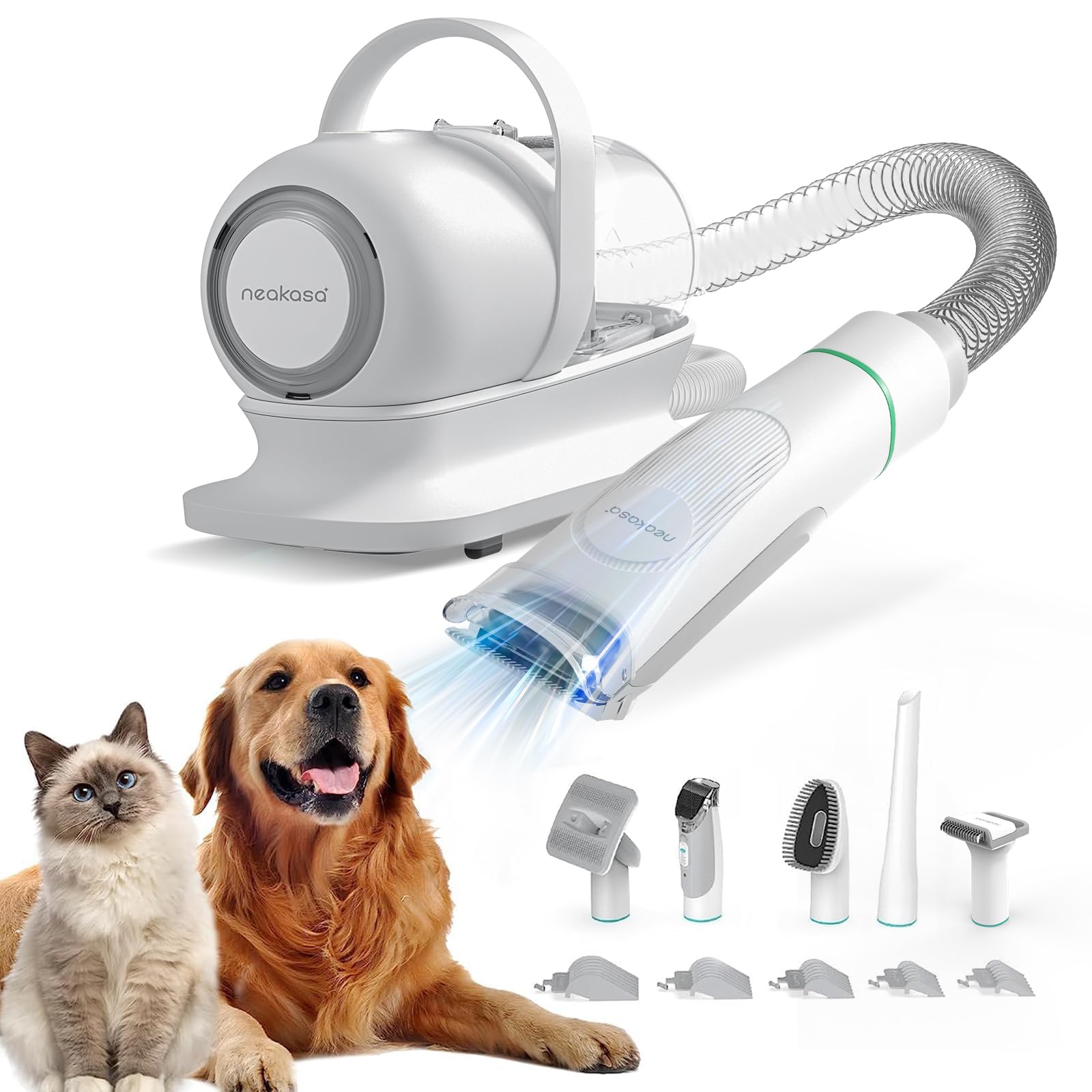 Neakasa P1 Pro Pet Grooming Kit & Vacuum Suction 99% Pet Hair, Professional Clippers
