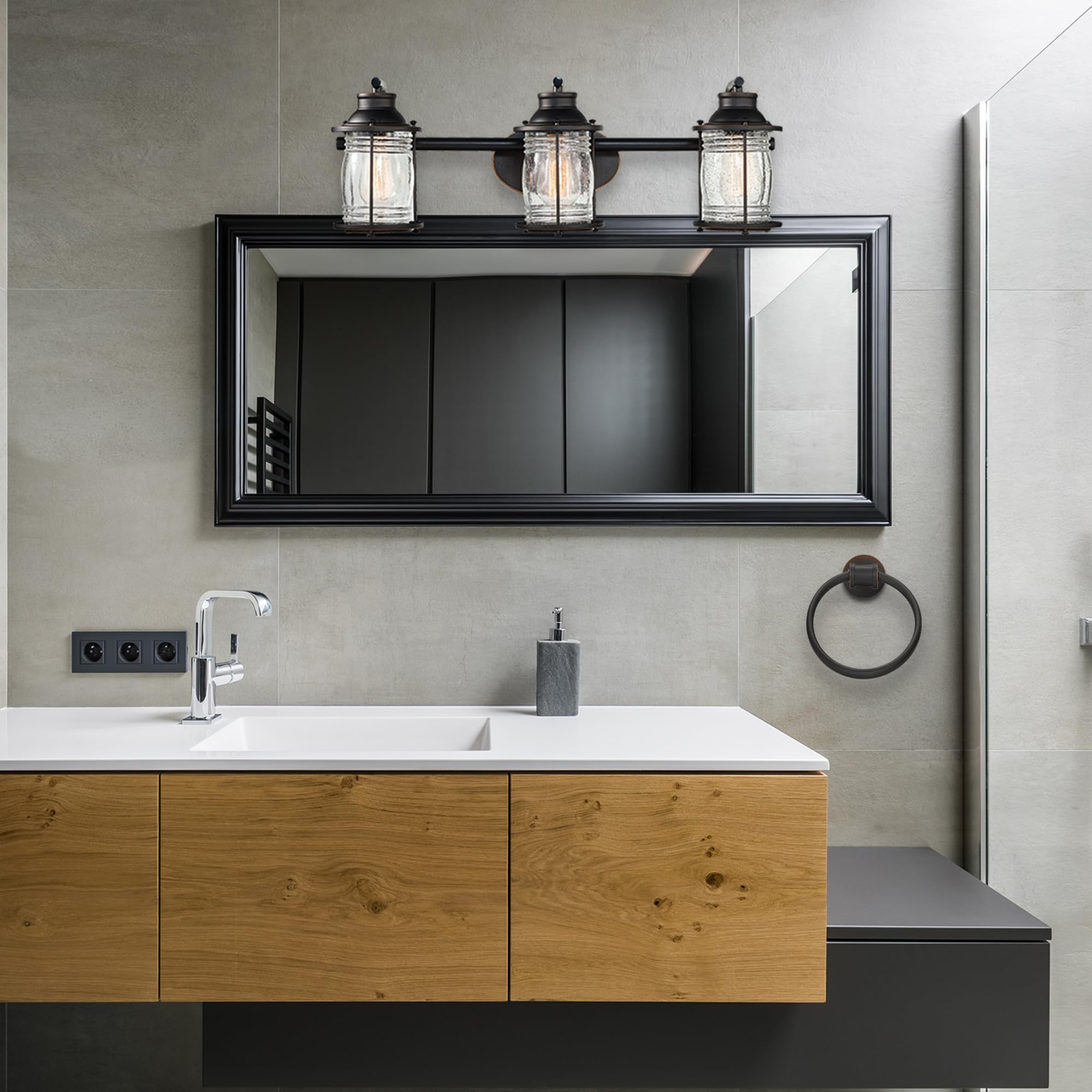 Electric 51549 5-Piece Bathroom Accessory Set, with Vanity, Oil Rubbed Bronze