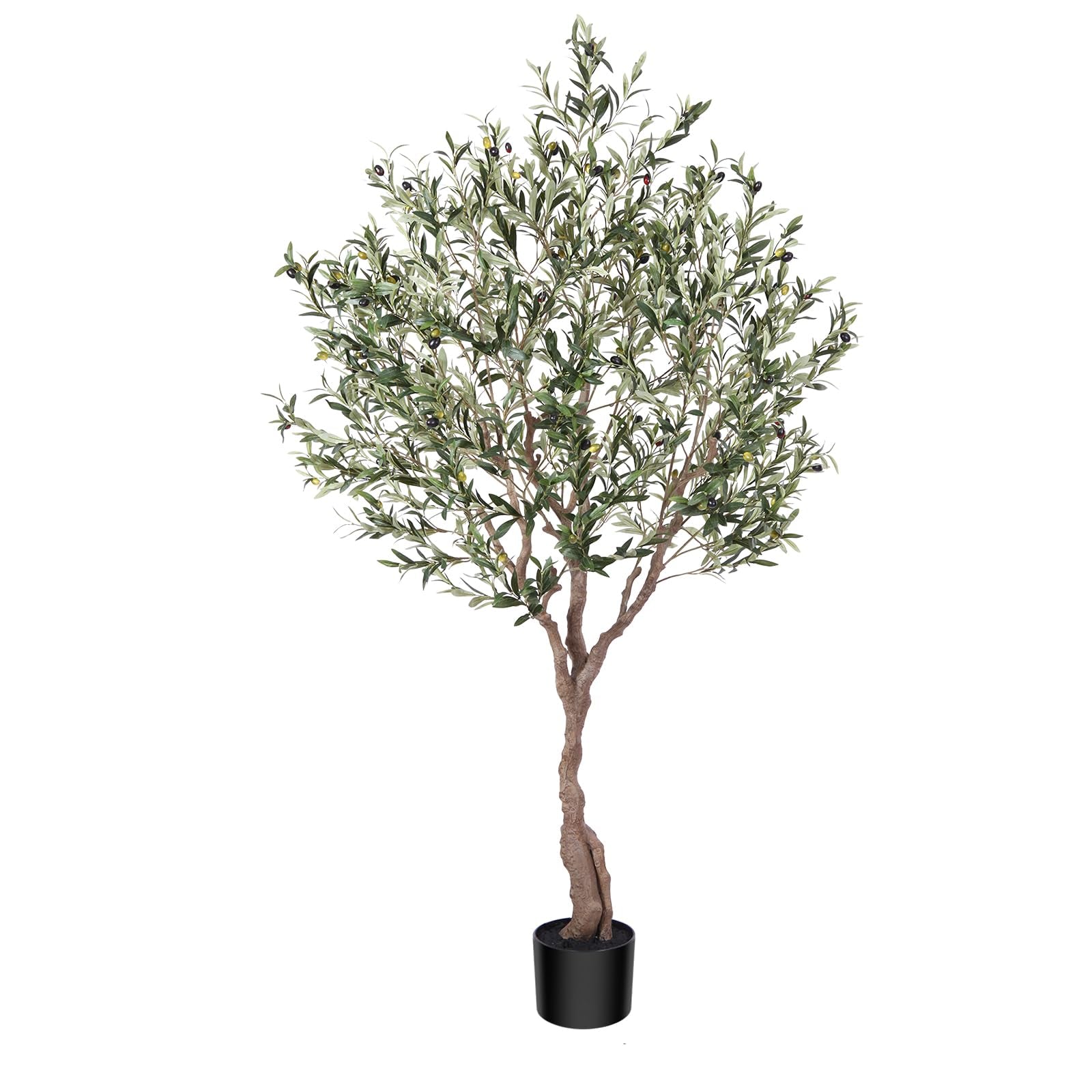 Olive Trees Artificial Indoor, 7Ft Artificial Olive Plants, Tall Faux Olive Tree
