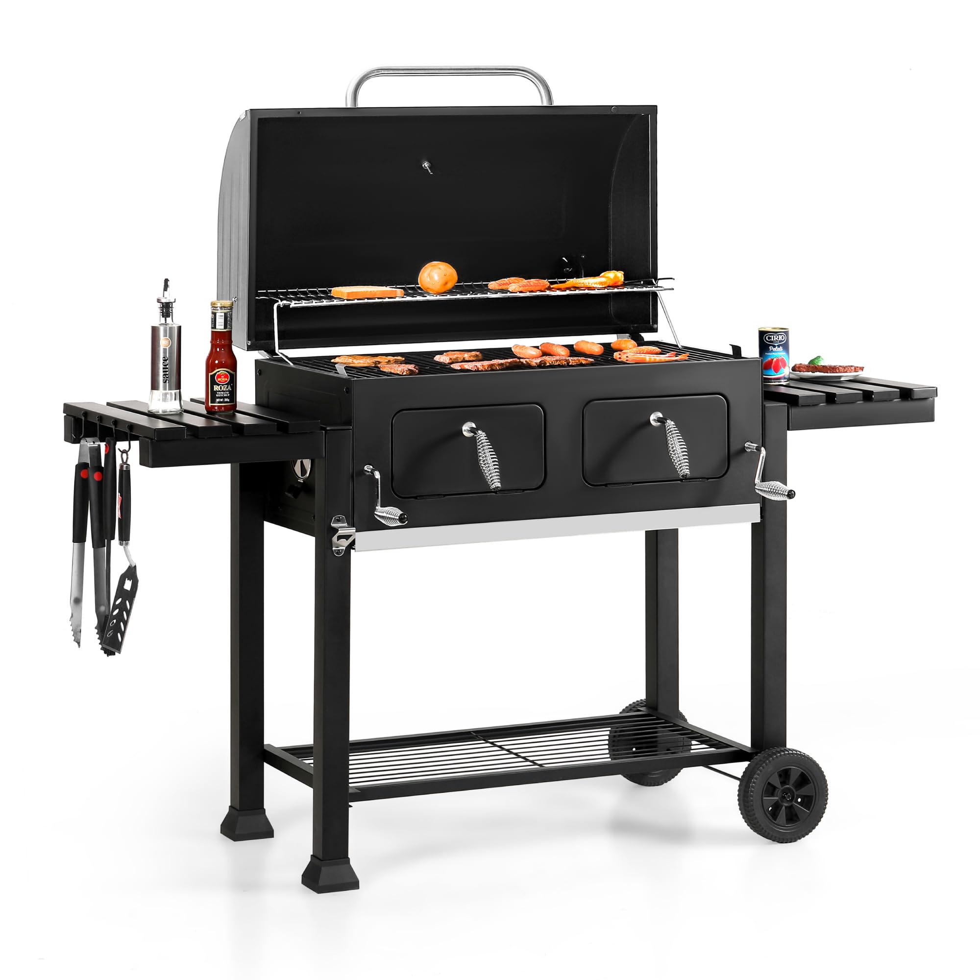 Extra Large Charcoal BBQ Grills with 794 SQ.IN. Cooking Area