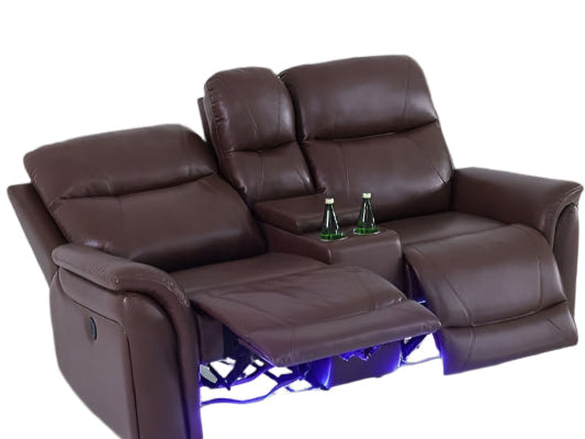 Recliner Couch Set 3PCS Breathing Leather Living Room Sofa Set