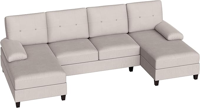 U-Shaped Sectional Sofa with Double Chaise