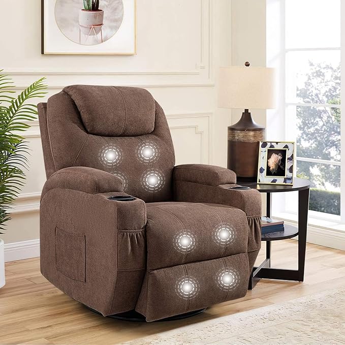 Rocking Chair Recliner Chair with Massage Swivel Ergonomic