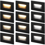 Black 5CCT 120V LED Step Lights, 150LM 5%-100% Dimmable Stair Lights