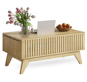 Lift Top Coffee Table with Hidden Compartment, Mid Century Modern Coffee Table