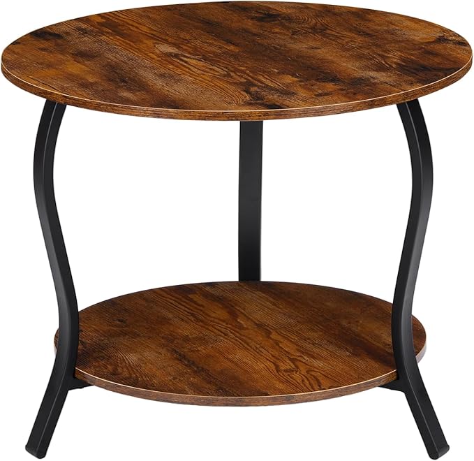 ,23" 2-Tier Coffee Side Tables for Small Space
