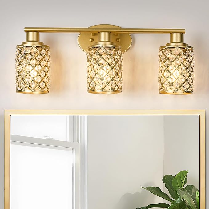 3 Light Bathroom Light Fixtures, Modern Farmhouse Vanity Light