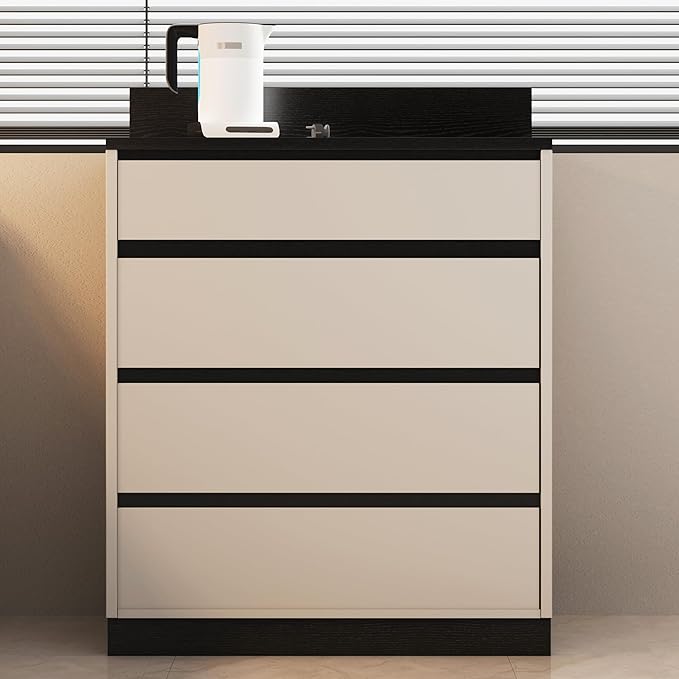 Buffet Cabinet with 2 Doors & 6 Drawers - Modern Sideboard Storage Cabinet