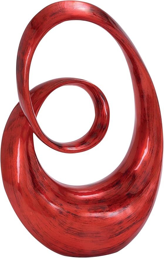 Abstract Decorative Sculpture Swirl Home Decor Statue, Accent Figurine 14" x 8" x 31"