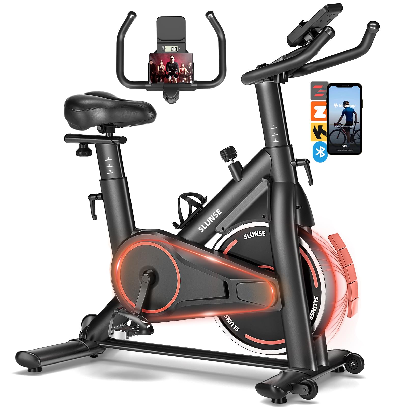 Adjustable Magnetic Resistance Stationary Bikes for Home with App Compatible