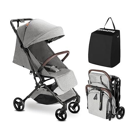 Lightweight Baby Travel Stroller with Carbor Fiber Frame, Compact & Airplane-Friendly,