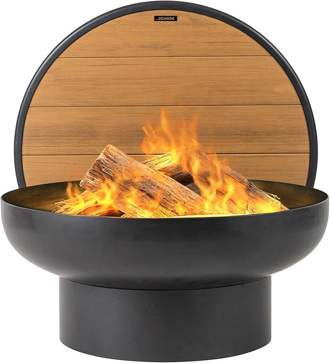 Fire Pit Table with Fire Pit Grill, Extra Thick, Heavy Duty Fire Bowl