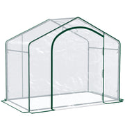 6' x 3' x 5' Portable Walk-in Greenhouse, Plastic Cover, Steel Frame Garden Hot House