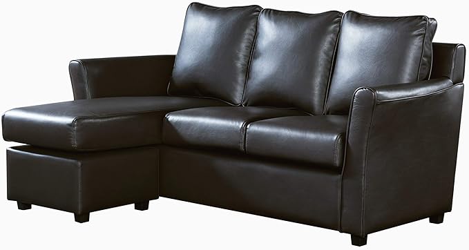 Glouster Modern Fabric Upholstered 3-Seater 72 in. Sectional for Living Room