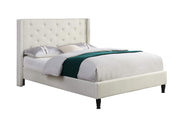 Classics Cloth Light Beige Cream Linen 51" Tall,Bed Frames