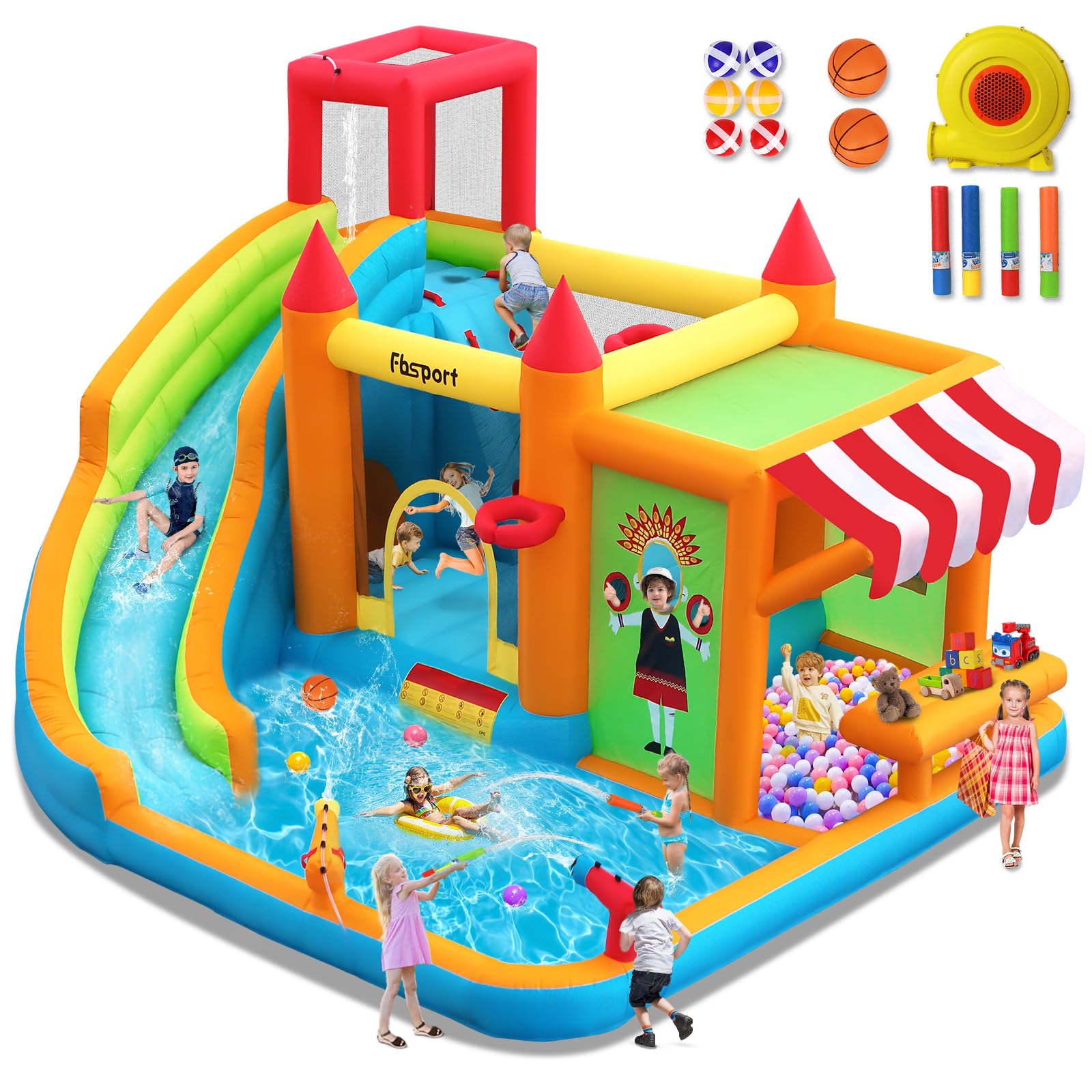 Inflatable Bounce House Water Slide, Bounce House for Kids
