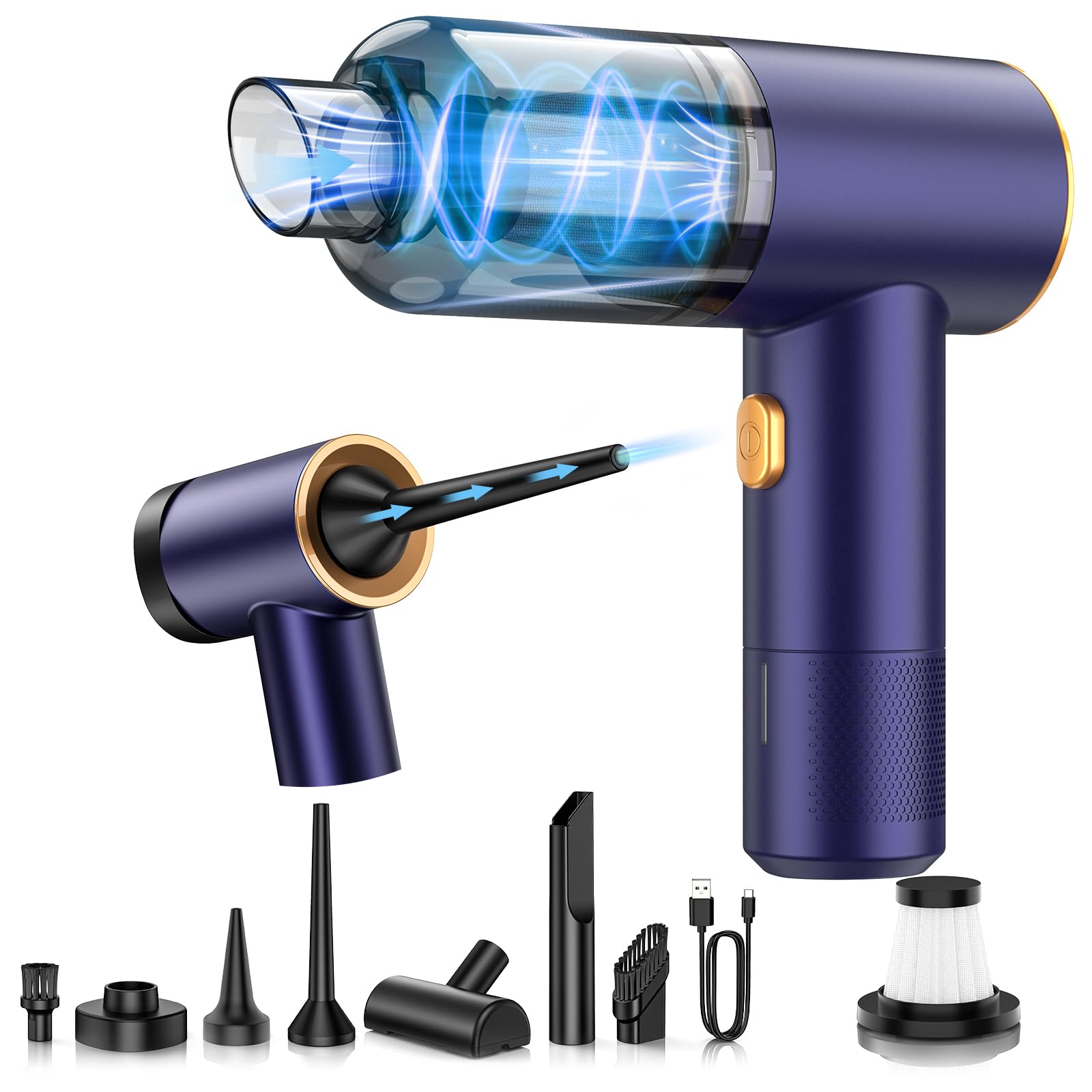 Handheld Car Vacuum Portable Cordless,18000PA High Power Vacuum Cleaner