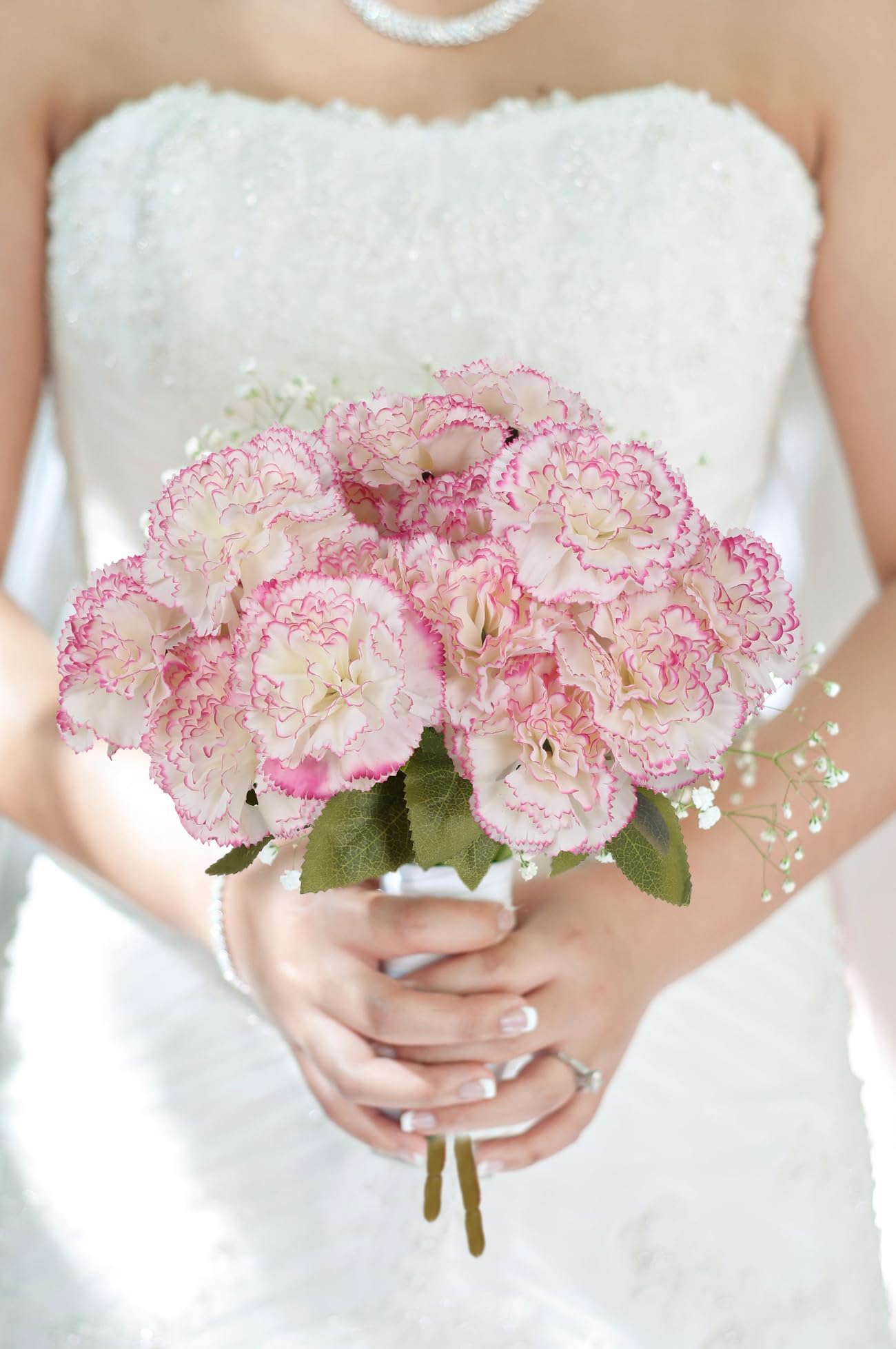 Carnations Artificial Flowers 21 Heads Silk Carnations