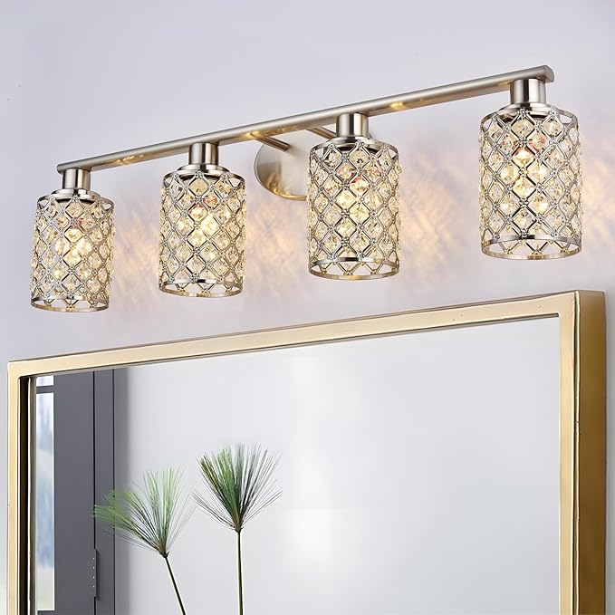 3 Light Bathroom Light Fixtures, Modern Farmhouse Vanity Light
