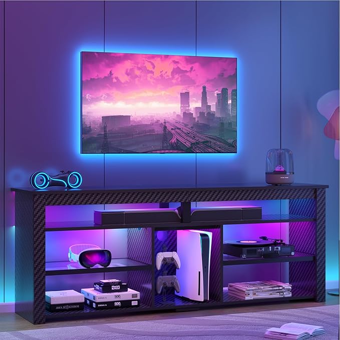 TV Stand for 70 inch TV, Tall Entertainment Center,Living room