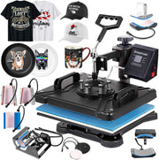 8 in 1 Heat Press Machine for t Shirts Professional Heat Transfer Machine12" X 15"Swing