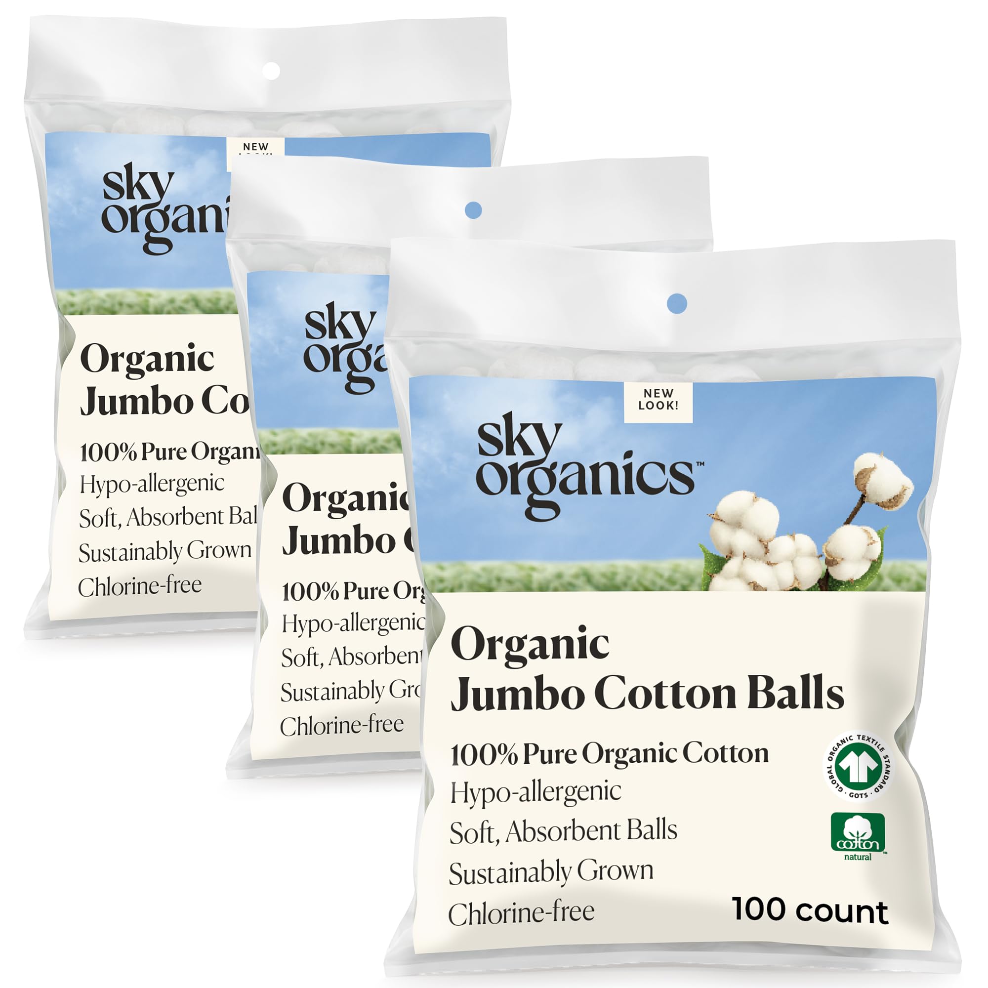 Jumbo Cotton Balls for Sensitive Skin