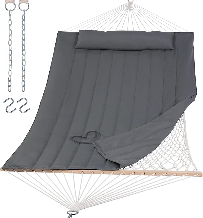 2 Person Hammock with Hardwood Spreader Bar