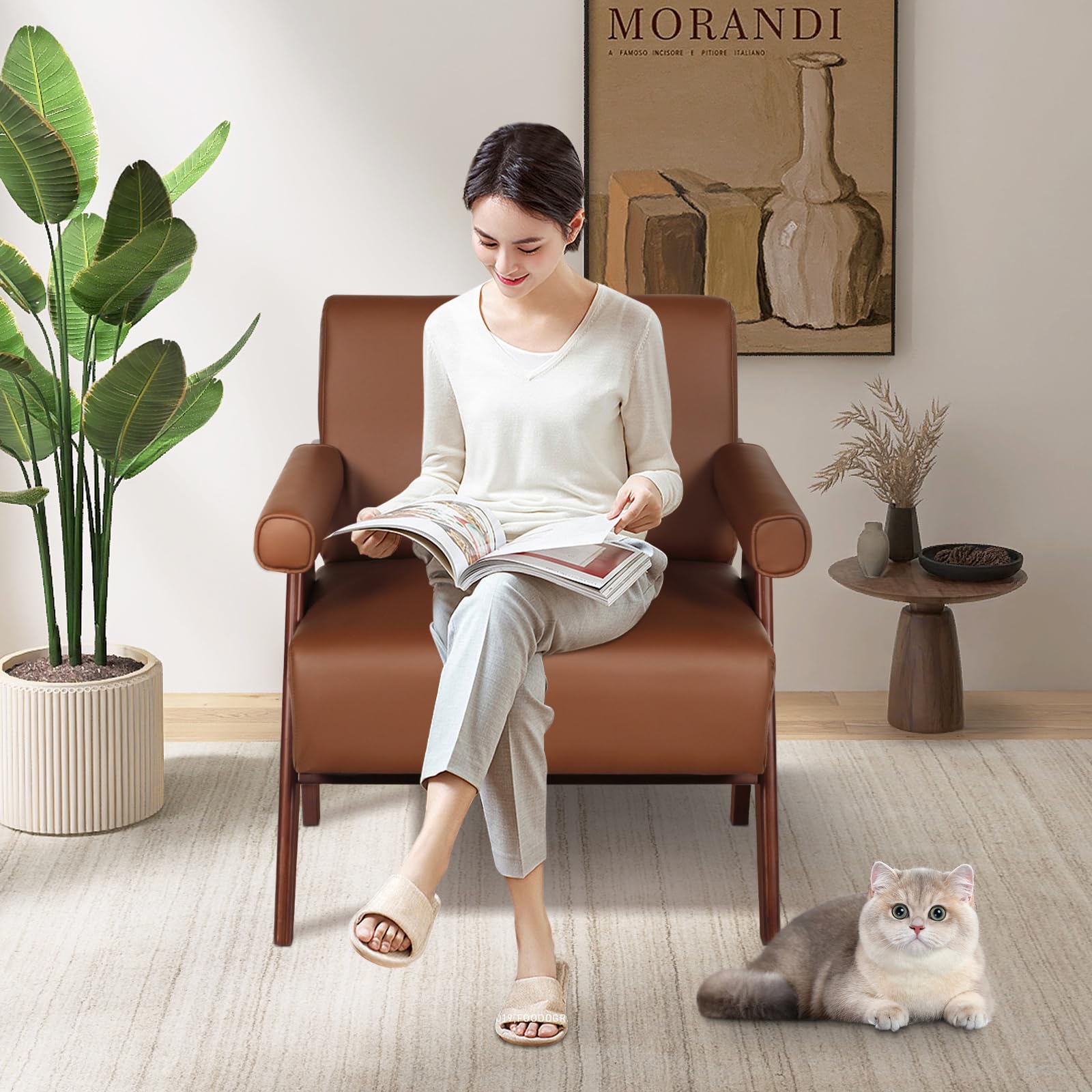 Accent Chairs Set of 2, Comfy Living Room Chairs